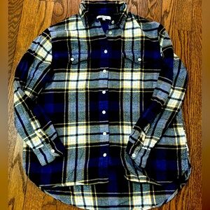 Madewell Flannel Flap-Pocket Oversized Ex-Boyfriend Shirt in Coltrane Plaid